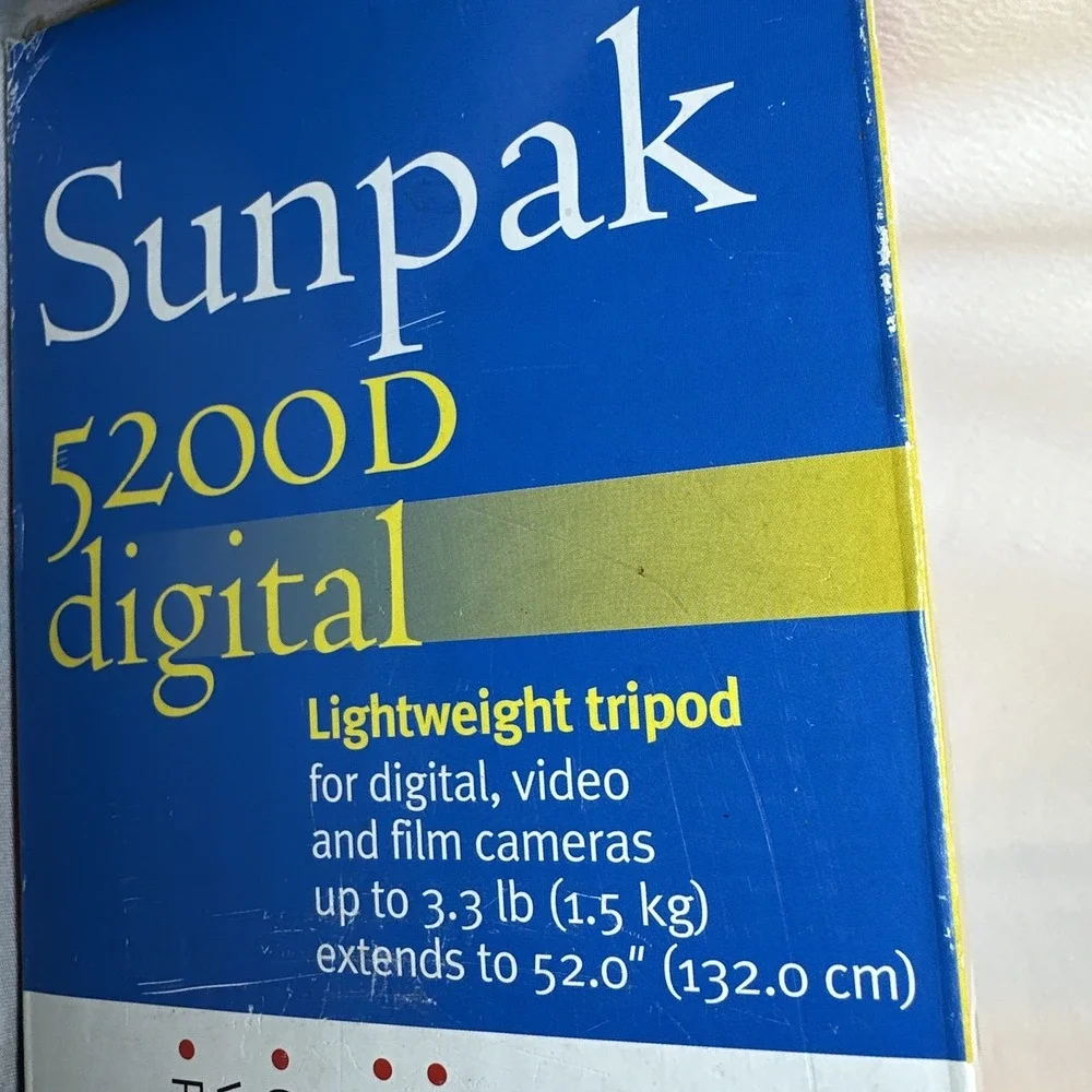 Sunpak 5200D Digital Lightweight Tripod For Camera NIB